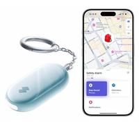 SwitchBot Allarme di Sicurezza Personale, Sirena Potente da 130dB con Luce LED Stroboscopica, Portachiavi di Autodifesa IP65 con Avvisi di Posizione, Perfetto per Donne, Bambini e Anziani, Blu