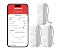 SwitchBot - Igrometro per esterni, 3 pezzi, portata 100 m, Bluetooth, termoigrometro interno, sensore di rugiada/VPD/umidità assoluta, esportazione dati gratuita