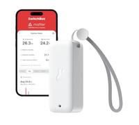 SwitchBot IP65 Igrometro Termometro da Esterno, 100m Portata Bluetooth, Termoigrometro da Interno, Sensore di Rugiada/VPD/Umidità Assoluta, Esportazione Gratuita di Dati, 2 Anni Durata Della Batteria