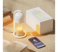 SwitchBot Lampada Scalda Candela Intelligente con Confezione Regalo, Scaldacera per Candele Compatibile Matter per Apple Home e Alexa, Timer e Dimmer Lampada Profumata per Regali di Casa Nuova, Bianco