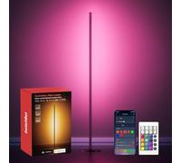 SwitchBot Matter Lampada da Terra LED, RGBCCT Piantana Lampada da Terra Compatibile con Apple Home, Alexa, Google Home, Telecomando e App, Luce Calda/Fredda, 16 Mln Colori, Musica Sincronizzazione