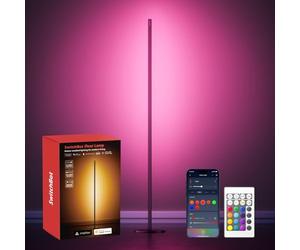 SwitchBot Matter Lampada da Terra LED, RGBCCT Piantana Lampada da Terra Compatibile con Apple Home, Alexa, Google Home, Telecomando e App, Luce Calda/Fredda, 16 Mln Colori, Musica Sincronizzazione