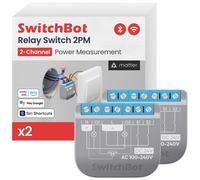 SwitchBot Matter Relè Interruttore 2PM, Modulo Relè Interruttore Relay 2PM-2Pack