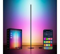 SwitchBot Matter RGBICWW Lampada da Terra, Luce Calda/Fredda, Piantana Lampada da Terra LED funziona con Apple Home, Alexa, Google Home, 16 Mln Colori, Sincronizzazione Musicale, Modalità Scen