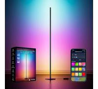 SwitchBot Matter RGBICWW Lampada da Terra, Luce Calda/Fredda, Piantana Lampada da Terra LED funziona con Apple Home, Alexa, Google Home, 16 Mln Colori, Sincronizzazione Musicale, Modalità Scen