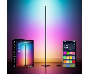 SwitchBot Matter RGBICWW Lampada da Terra, Luce Calda/Fredda, Piantana Lampada da Terra LED funziona con Apple Home, Alexa, Google Home, 16 Mln Colori, Sincronizzazione Musicale, Modalità Scen
