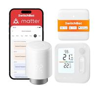 SwitchBot Set Termostato Smart, Home Climate Panel e Hub Mini Matter | Risparmio Energetico, Automazioni & Misura Precisa, App, Compatibile con Alexa, Apple Home, Google Home, Home Assistant