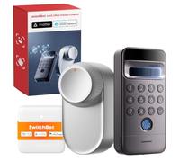 SwitchBot Smart Lock Ultra WiFi con Keypad Vision Pro, rilevamento viso e vene 3D, sblocco senza contatto, adatto per cilindri Europrofilo, compatibile con Matter, Alexa, Google e IFTTT