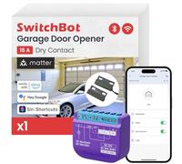 SwitchBot Smart WLAN apriporta garage, certificato matatter, controllo app, Alexa/Google/Siri/IFTTT/SmartThings supportato, modalità di notifica multiple, nessun hub richiesto
