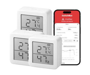 SwitchBot Termometro igrometro interno, igrometro digitale Bluetooth termoigrometro con APP, punto di rugiada/VPD/Sensore di umidità assoluto