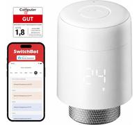 SwitchBot Termostato Smart per Radiatore, App e Bluetooth, 6 Adattatori | Risparmio energetico, orari smart, rilevamento finestra aperta, antigelo, display digitale, no abbonamento, montaggio facile