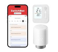 SwitchBot Termostato smart per termosifone con pannello Combo: controllo da app e timer, risparmio energetico, installazione facile, compatibile con Alexa, Apple Home e Home Assistant (richiede Hub)