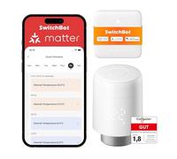 SwitchBot Termostato smart per termosifone con supporto Matter (Combo), Bluetooth e controllo da App e timer, risparmio energetico, installazione facile, compatibile Alexa, Apple Home