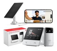 SwitchBot Videocitofono WiFi con Pannello Solare, Citofono Senza Fili da Esterno con Schermo a Colori da 4,3'', 2K Video Campanello con grandangolo di 165°, 5000 mAh, Compatibile Alexa