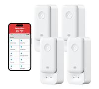 SwitchBot WiFi Acqua Sensore dell'acqua 4 Pacco Rilevatore di perdite d'acqua intelligente 100 dB Avvisi regolabili e avvisi app IP67 Rilevatore wire