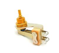 Switchcraft - Interruttore a levetta, a 3 vie, per pickup chitarra angolare, 5 pin pre-saldati dorati