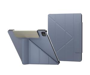 SwitchEasy Origami - Custodia protettiva per iPad Pro 12.9 (2021-2018), con supporto quadruplo di seconda generazione, ricarica per Apple Pencil e spegnimento automatico, colore: Blu Alaskan