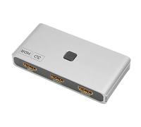 Switcher 4K HD 1 Ingresso 2 Uscite, Fino a 18 Gbps 4K 60 Hz 3D CEC HDCP2.2 Supportato, per TV, Proiettore, Lettore con Indicatore LED (YC-Q201)