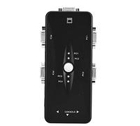 Switcher KVM USB 2.0 a 2 porte VGA, scatola di commutazione manuale, commutatore video VGA con controllo tramite pulsante, adattatore per la condivisione plug and play per due PC, (4 morsi)