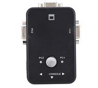 Switcher KVM USB 2.0 a 2 porte VGA, scatola di commutazione manuale, commutatore video VGA con controllo tramite pulsante, adattatore per la condivisione plug and play per due PC, (2 bocconi)