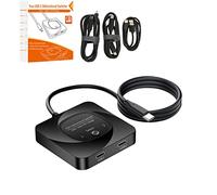 Switcher USB C, Selettore Interruttore USB 3.1 Tipo C, Splitter USB C 2 in 1 Out, 8K 60Hz HD 10Gbps Trasferimento Dati Ricarica 100W, Plug and Play, con Indicatore di Alimentazione