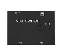 Switcher VGA, 2 In 1 Out Monitor Scatola Switch Supporto XVGA SVGA UXGA Display Multi Sincronizzazione Splitter Adattatore per Doppio Audio Due Ingressi Un'Uscita Desktop HD Extender Computer Host