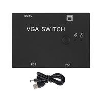 Switcher VGA HDMI, Interruttore VGA 2 in 1 Out 2PC Monitor Switch Box Scatola Splitter Commutatore Porte Ingressi Un'Uscita Audio Adattatore Supporta XGA SVGA UXGA Multisincronizzazione