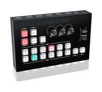 Switcher video 4K Mixer microfono Multi telecamera Streaming live Trasmissione di produzione Supporto Registrazione scheda di acquisizione video di tipo C,Cambia senza problemi