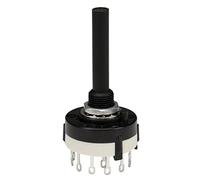 Switches COMMUTATEUR ROTATIF 2 Circuits / 6 Positions - COSSES A SOUDER