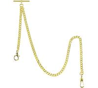 SwitchMe 1 braccialetto a catena per orologio da tasca a forma di T, in lega di metallo vintage, catena per orologio da tasca per uomo/signore-oro, CH1-LT-oro