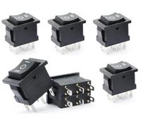 Switian 6 interruttori a bilanciere SPDT On-Off-On 3 posizioni AC 6A/250V 10A/125V