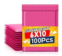 Switory 100 buste imbottite per spedizioni con chiusura adesiva, formato A5, in poliresina, autoadesive, per imballaggio, rosa, 15,3 cm x 26,9 cm