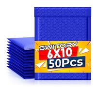 Switory 50 pezzi A5 15,3 cm x 26,9 cm Poly Bubble Mailer Buste imbottite Foderato di bolla Poly Mailer Teal autosigillante per imballaggio Blu