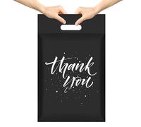 Switory Buste per spedizioni in polietilene, 50 pezzi, design aggiornato, con manico, per spedizioni BGS per piccole imprese, con autoadesivo, facili da trasportare, impermeabili e antistrappo, colore