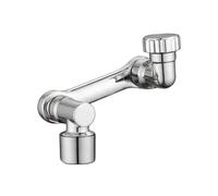 Swivel Faucet Extender - Rotating Robotic Arm Faucet Attachment, Rustproof Kitchen Sink Extender for Most Faucets, Adjustable Water Flow Extension for Home Bathroom Kitchen Use