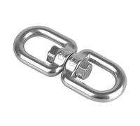Swivel Hooks - Heavy Duty Swivel Eye Hooks | Rotating Ring Hook | Metal Hanging Hardware, 360° Smooth Rotation Heavy Duty 304 Stainless Steel Swivel Ring, Double Ended Swivel Eye Hooks