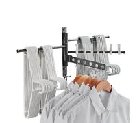 Swivel Towel Rack, 4-Arm Wall Mount Hanger, 12.8x11.97 inches, Swing-Out Towel Organizer, Space-Saving Storage Solution, Ideal for Bathroom Use, Laundry Room, Shower Area, Balcony, Gym, Dorm, Salon