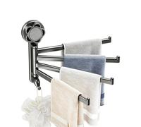 Swivel Towel Rack | Suction Cup Wall Mounted Holder | Multi Towel Rackgives You A Convenient Method To Organize Frequently Used Items, It Fully Utilizes Vertical Wall Space To Reduce Countertop Clutte