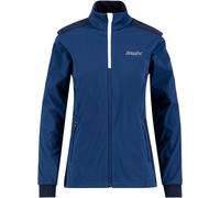 Swix - Giacca da sci di fondo per donna - Cross Jacket W Estate Blue/White per Donne in Softshell - Taglia S