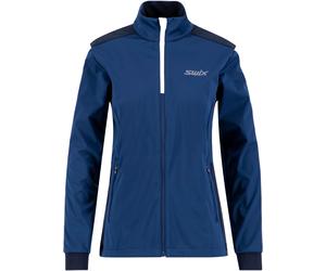 Swix - Giacca da sci di fondo per donna - Cross Jacket W Estate Blue/White per Donne in Softshell - Taglia M