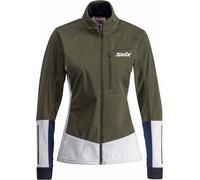 Swix - Giacca da sci nordico - Dynamic Jacket W Olive Bright White per Donne in Pelle - Taglia M - Kaki