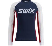 Swix - Maglia termica - Swix Racex Classic Long Sleeve Men Dark Navy/Bright White per Uomo in Poliestere Riciclato - Taglia M - Blu navy