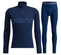 Swix RaceX Merino Set mezza zip/pantalone, uomo, navy