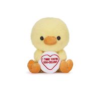Swizzels Love Hearts 18cm (7-Inch) Baby Chick ‘I THINK YOU’RE EGG-CELLENT’ Plush