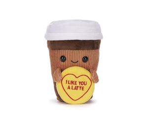 Swizzels Love Hearts 18cm "I LIKE YOU A LATTE" Coffee Cup Plush Soft Toy Gift