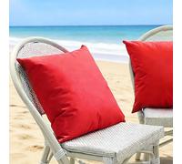 SWJ-swjssb Copricuscini Impermeabili 50x80/40x70/50x70/80x80,Copri Cuscini Esterno Impermeabile Set da 2 Fodere in Poliestere Quadrato & Rettangolare per Divano/Cuscino(Rosso,60x80 cm Set of 2)