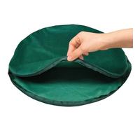 SWJ-swjssb Copricuscino Rotondo in Velluto Monocolore 40/50/60 cm - Copri Fodere per Cuscino Design Minimalista per Divano Soggiorno Camera Ufficio(Timeless Green,50x50 cm (1pc))