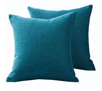 SWJ-swjssb Set di 2 Copri Cuscini Divano 50x70 Copricuscino 70x70 60x80 con Cerniera,Federe Moderne per Camera da Letto Divano Decorativo Lino Elegante Lavabile Copricuscini(Emerald,70x70 cm 2pcs)