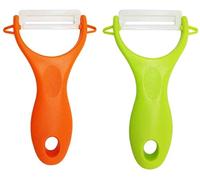 Swkangrd Pelapatate Professionale con Lama Laterale per Frutta Cibo Verdura Set Pelapatate Sharp Non Ferirti le Dita Pelapatate con Comoda Impugnatura Antiscivolo Buona Presa-2 PACK