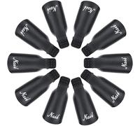 SWKJ 10 clip per rimuovere lo smalto, clip per rimuovere lo smalto in gel acrilico, per rimuovere unghie dei piedi e delle dita, colore nero